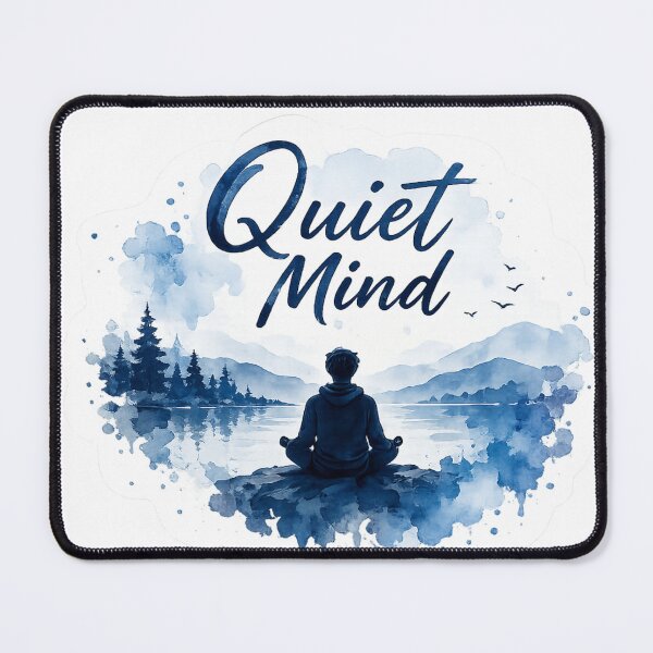 Item preview, Quiet Mind | Watercolor Meditation Nature Sticker designed and sold by Genzfirevibes.