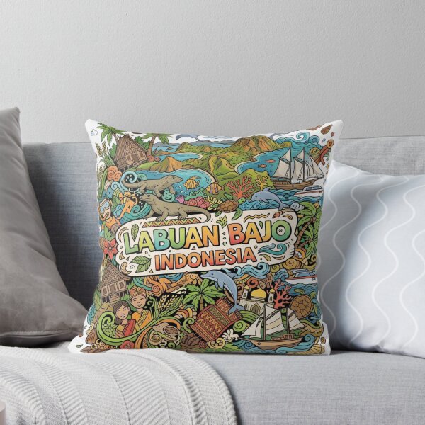 Item preview, Wonderful Labuan Bajo Indonesia Travel Souvenir Heritage Colorful Cultural Doodle designed and sold by arisukma11.