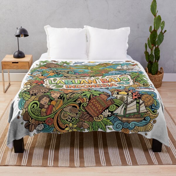Item preview, Wonderful Labuan Bajo Indonesia Travel Souvenir Heritage Colorful Cultural Doodle designed and sold by arisukma11.