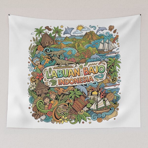Item preview, Maravilloso recuerdo de viaje de Labuan Bajo, Indonesia. Patrimonio cultural colorido. designed and sold by arisukma11.