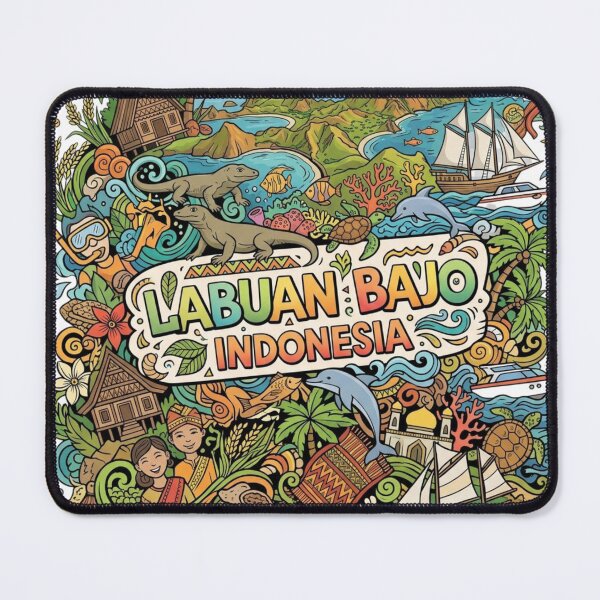 Item preview, Wonderful Labuan Bajo Indonesia Travel Souvenir Heritage Colorful Cultural Doodle designed and sold by arisukma11.