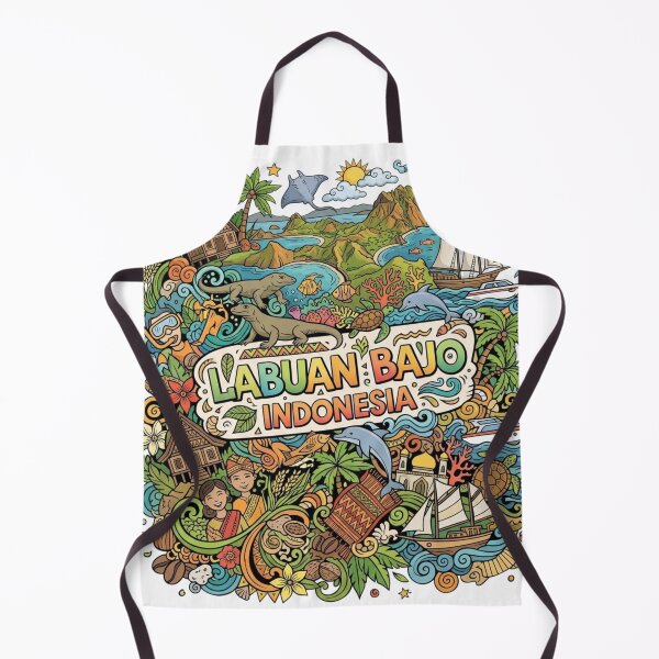 Item preview, Wonderful Labuan Bajo Indonesia Travel Souvenir Heritage Colorful Cultural Doodle designed and sold by arisukma11.