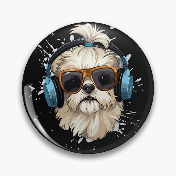 Item preview, Shih Tzu Beats – Cool Dog with Headphones designed and sold by PawsAndPallette .