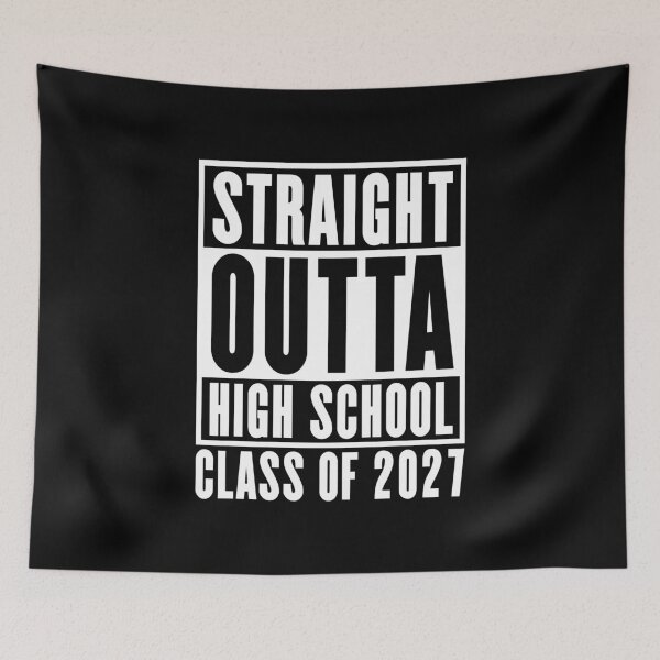 Item preview, Straight Outta High School Class of 2027 designed and sold by Cat Lady Designs.