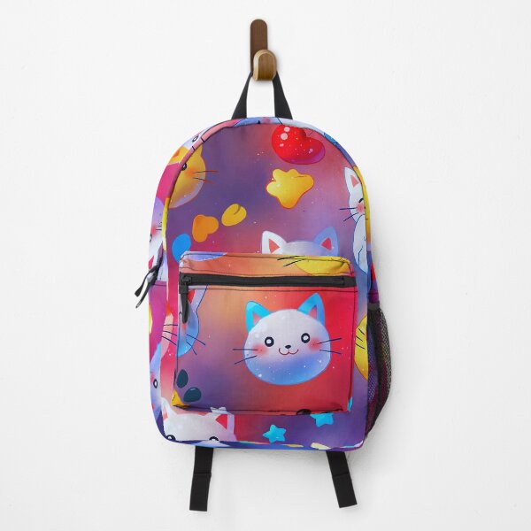Item preview, Cute Kawaii Cat Pattern – Colorful Cartoon Cats & Paw Prints for T-Shirts, Phone Cases & Home Decor designed and sold by IMuDesigner.
