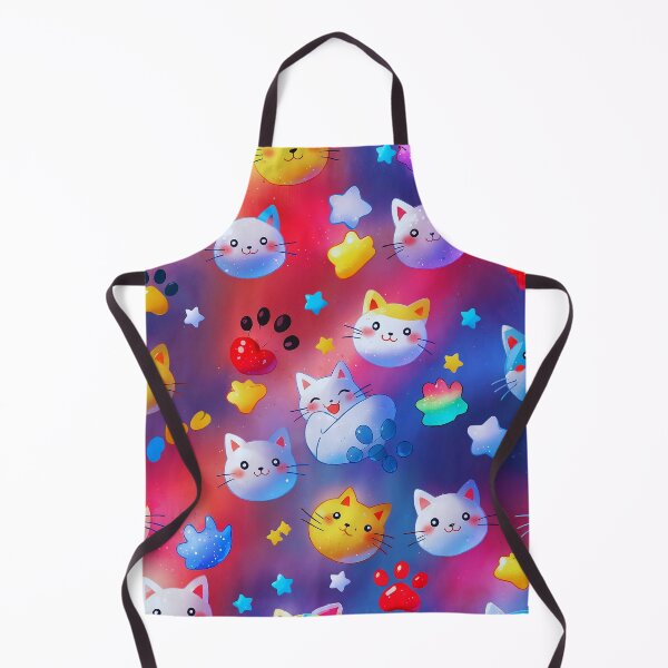 Item preview, Cute Kawaii Cat Pattern – Colorful Cartoon Cats & Paw Prints for T-Shirts, Phone Cases & Home Decor designed and sold by IMuDesigner.