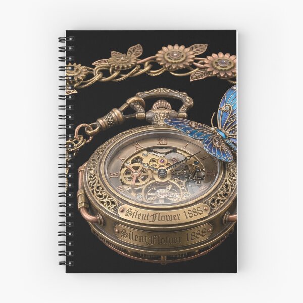 Item preview, ​Steampunk Pocket Watch with Sunflower Chain and Blue Butterfly designed and sold by SilentFlower.