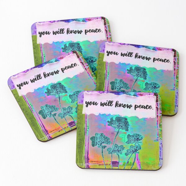 Item preview, Sobriety Gift, "you will know peace" ~ whimsical floral design  designed and sold by OmStudioz .