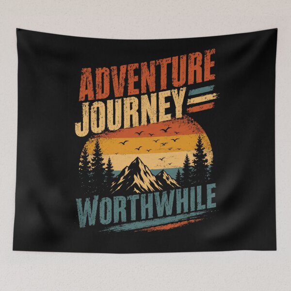 Item preview, Adventure Journey Worthwhile Outdoor Explorer Traveler Hiker designed and sold by RetroMini2026.