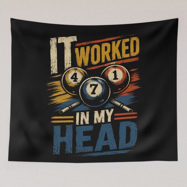 Item preview, It Worked In My Head Pool Player Billiards Game Humor designed and sold by RetroMini2026.