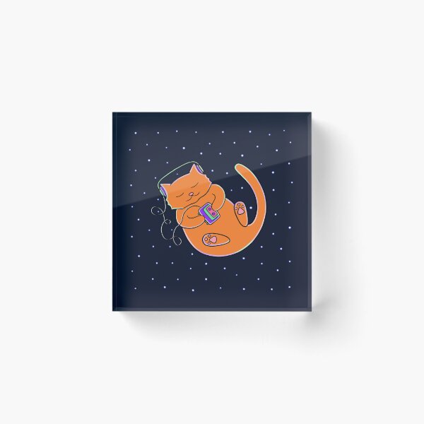 Aperçu de l'œuvre Sleepy Kitten in Space créée et vendue par Sollomio.