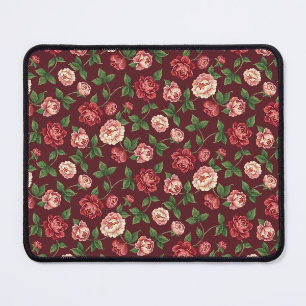 Item preview, Trailing Peony Pattern — Sun-Kissed Pink Rose Romantic Burgundy designed and sold by Aranyani Love.