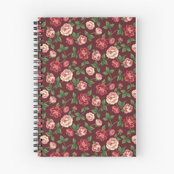 Item preview, Trailing Peony Pattern — Sun-Kissed Pink Rose Romantic Burgundy designed and sold by Aranyani Love.