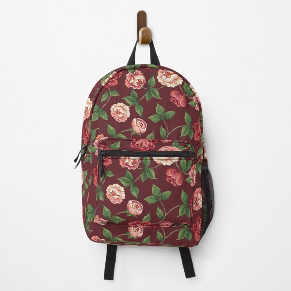 Item preview, Trailing Peony Pattern — Sun-Kissed Pink Rose Romantic Burgundy designed and sold by Aranyani Love.