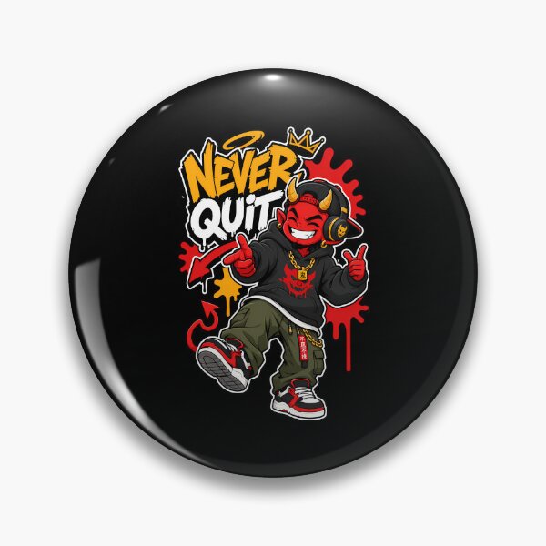 Item preview, Never Quit Devil Street Art Hip Hop Design designed and sold by Tong4130.