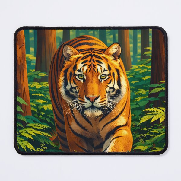 Item preview, Tiger Retro Style Digital Animal Art designed and sold by kakarikihill.
