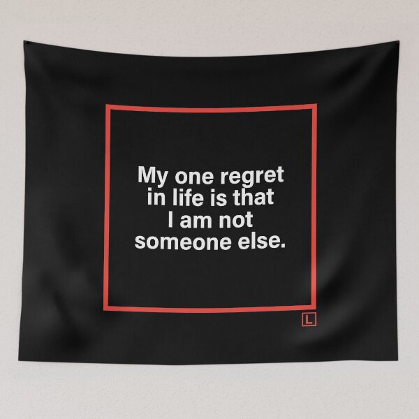 Item preview, Red Frame Thoughts | Minimal Typography Art designed and sold by Lifer Art and Design.