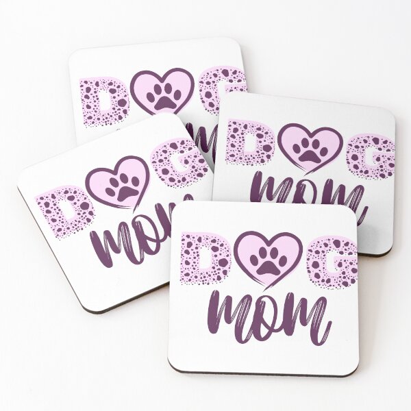 Item preview, Dog Mom – Paw Heart Typography designed and sold by PawsAndPallette .