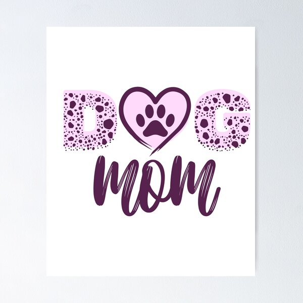 Item preview, Dog Mom – Paw Heart Typography designed and sold by PawsAndPallette .