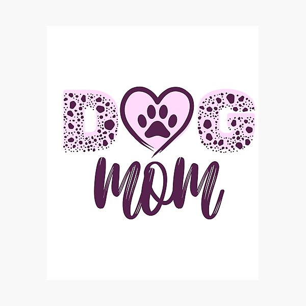 Item preview, Dog Mom – Paw Heart Typography designed and sold by PawsAndPallette .
