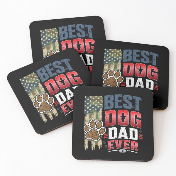 Item preview, American Flag Best Dog Dad Ever Paw Print designed and sold by GiaoCalonas.