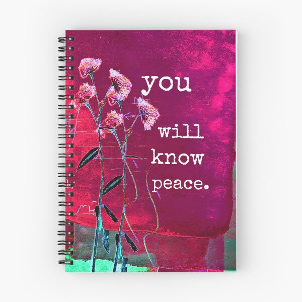 Item preview, Colorful floral recovery gift, Sobriety Gift, "you will know peace" ~ whimsical floral design, original artwork  designed and sold by OmStudioz .