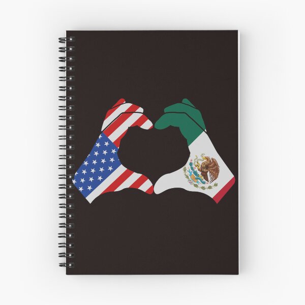 Item preview, USA & Mexico Heart Hands – Friendship, Love & Unity Flag Design designed and sold by PIXEL POP DESIGNS - Beyond the Norm!.