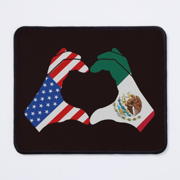 Item preview, USA & Mexico Heart Hands – Friendship, Love & Unity Flag Design designed and sold by PIXEL POP DESIGNS - Beyond the Norm!.