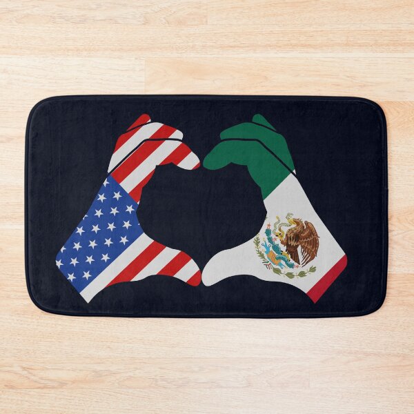 Item preview, USA & Mexico Heart Hands – Friendship, Love & Unity Flag Design designed and sold by PIXEL POP DESIGNS - Beyond the Norm!.