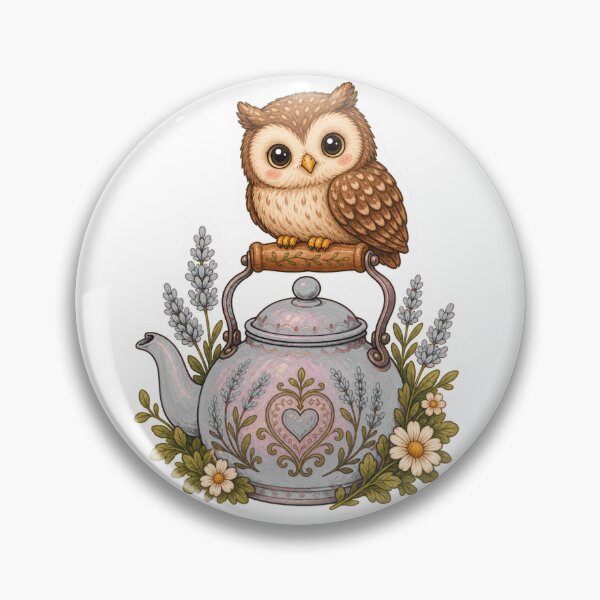 Item preview, Owl Perched On A Lavender Kettle designed and sold by The-Art-of-D.