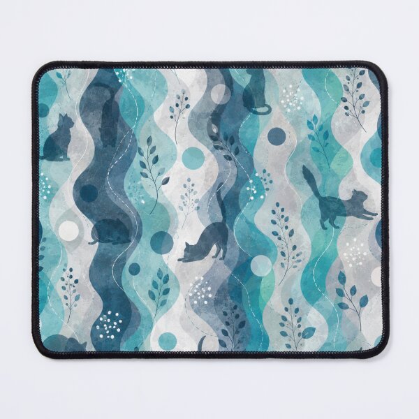 Item preview, Coastal Waves Cat Pattern designed and sold by Mindworx21.