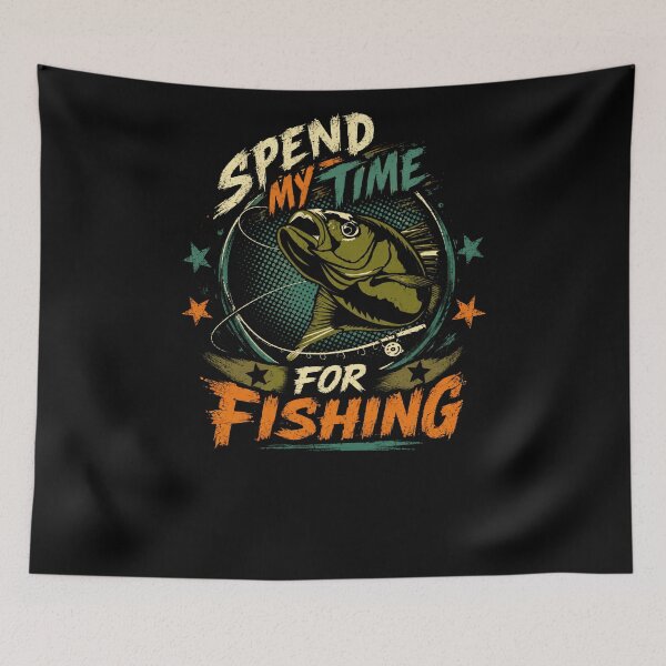 Item preview, Spend My Time For Fishing Fisherman Angler Hobby designed and sold by RetroMini2026.