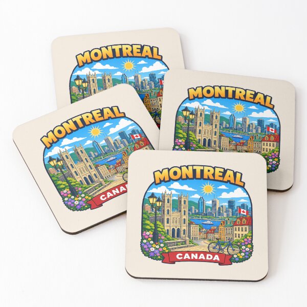 Item preview, Montreal, Canada - Old Town, Basilica and Skyline designed and sold by Myra365Art.