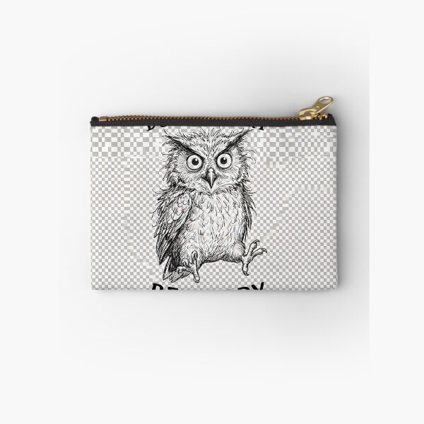 Item preview, Funny Grumpy Owl T-Shirt, Don't Worry Be Happy Shirt, Cute Messy Owl Mug Design, Hand Drawn Sketch Owl, Whimsical Bird Art PNG, Positivity Gift designed and sold by Nakrisa.