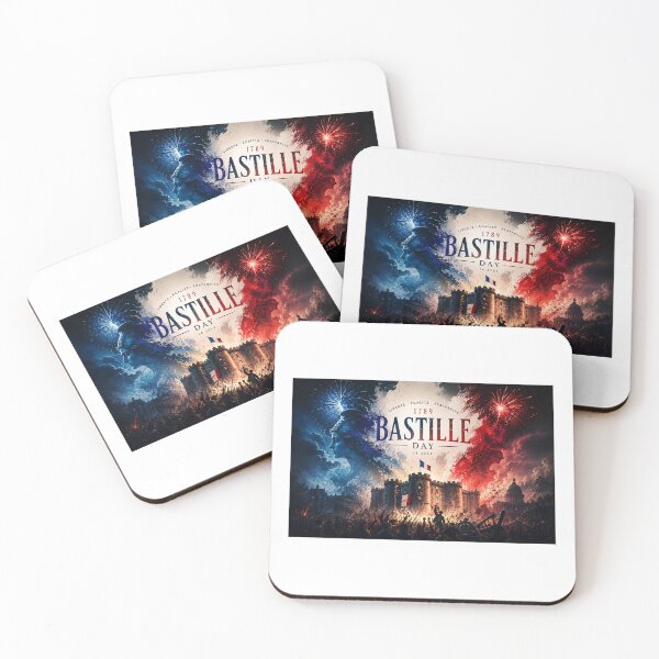 Item preview, Bastille Day 1789 Liberty Marianne French Revolution Fireworks Art July 14 designed and sold by VikrantCreative.
