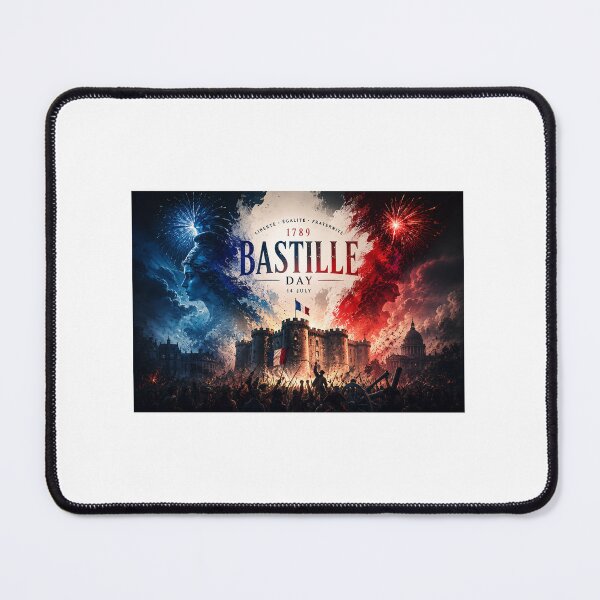 Item preview, Bastille Day 1789 Liberty Marianne French Revolution Fireworks Art July 14 designed and sold by VikrantCreative.
