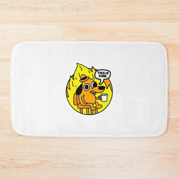 Item preview, This is Fine - Funny Meme designed and sold by PeaceTypo.