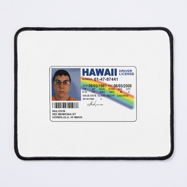 Item preview, Mclovin Fake ID - Funny Meme designed and sold by PeaceTypo.