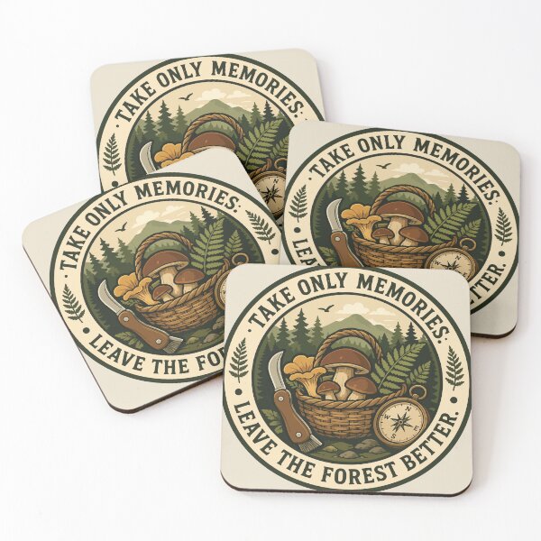 Item preview, Take Only Memories Leave the Forest Better Sticker | Mushroom Foraging | Mycology & Leave No Trace designed and sold by SimplePoDesign.