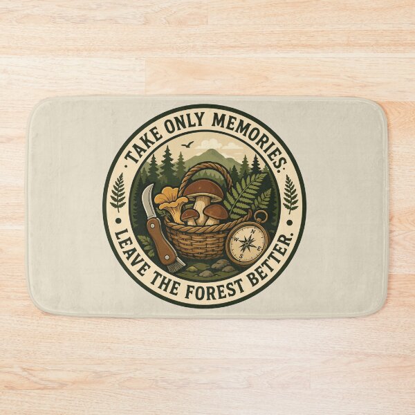 Item preview, Take Only Memories Leave the Forest Better Sticker | Mushroom Foraging | Mycology & Leave No Trace designed and sold by SimplePoDesign.