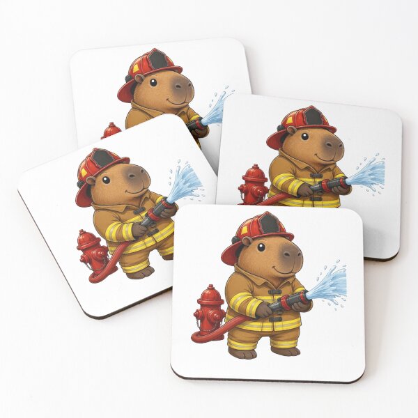 Item preview, capybara firefighter designed and sold by Gokuxtreme.