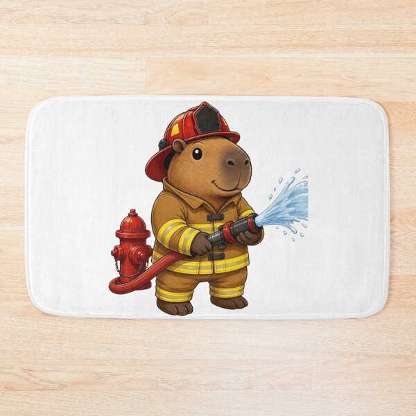 Item preview, capybara firefighter designed and sold by Gokuxtreme.