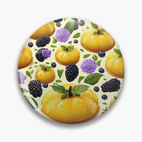 Item preview, Yellow Pumpkin Pastries with Berries and Flowers designed and sold by colorful-white.