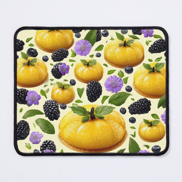 Item preview, Yellow Pumpkin Pastries with Berries and Flowers designed and sold by colorful-white.
