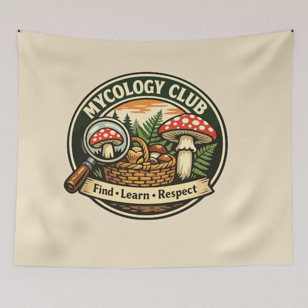 Item preview, Mycology Club Sticker | Find Learn Respect | Mushroom Foraging Badge | Fungi Lover Gift designed and sold by SimplePoDesign.
