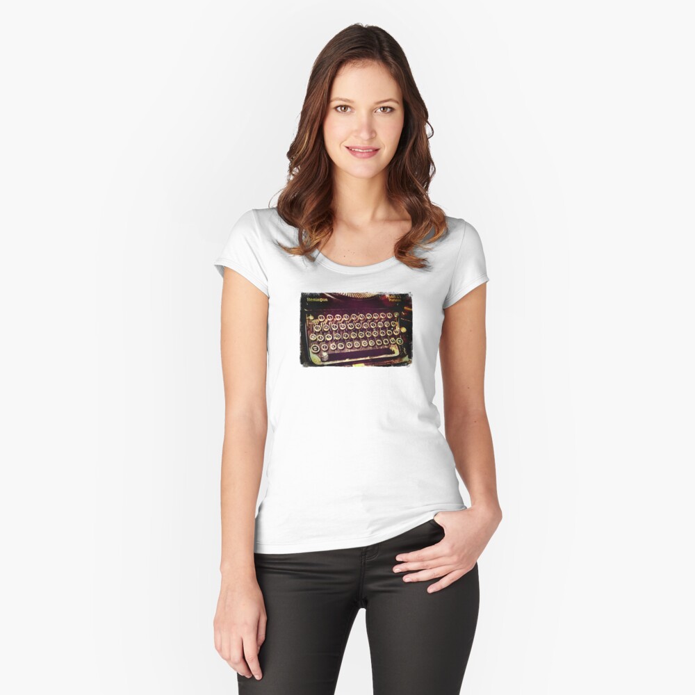 Enigma - Typewriter IV Fitted Scoop T-Shirt