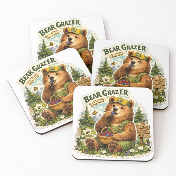 Item preview, Cute Bear grazer Woodland Cottagecore Sticker designed and sold by Abidel.
