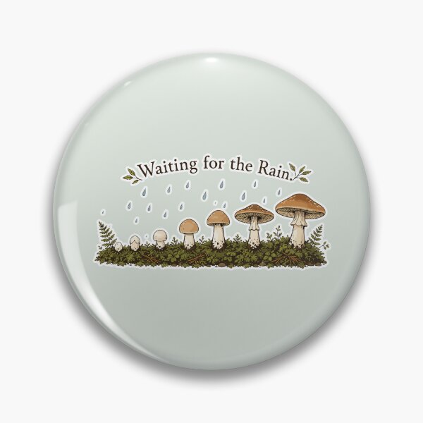 Item preview, Waiting for the Rain Mushroom | Funny Mushroom Foraging Gift | Mycology Lover Design designed and sold by SimplePoDesign.