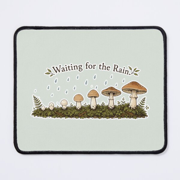 Item preview, Waiting for the Rain Mushroom | Funny Mushroom Foraging Gift | Mycology Lover Design designed and sold by SimplePoDesign.