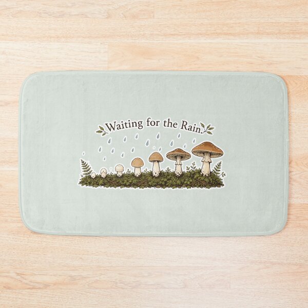 Item preview, Waiting for the Rain Mushroom | Funny Mushroom Foraging Gift | Mycology Lover Design designed and sold by SimplePoDesign.